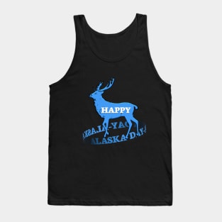 Alaska day text moose over Tank Top